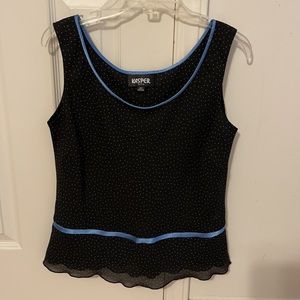 Brand: Kasper Color: Black, white, and blue Size: 10 Petite